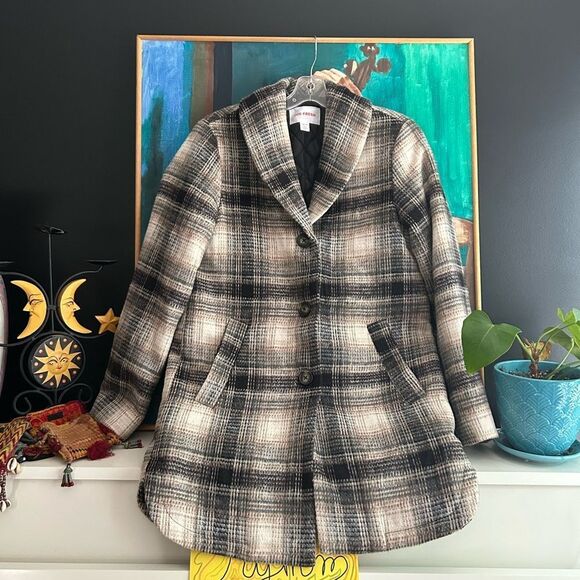 Joe Fresh Classic Plaid Pea Coat XS - Picture 3 of 16